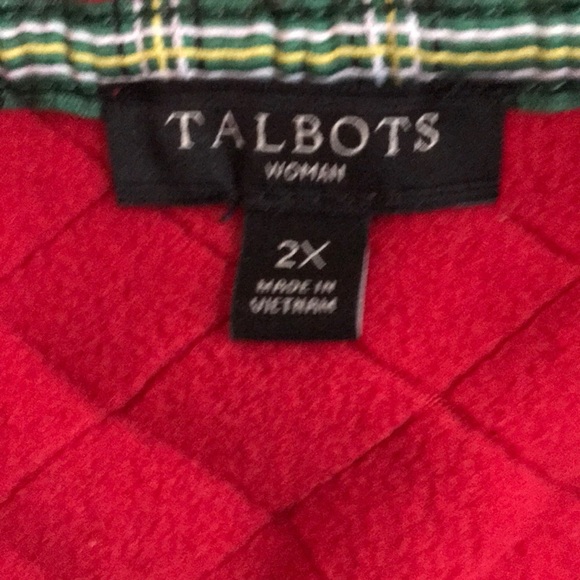 Talbots 2X red zippered fleece jacket . - Picture 5 of 8